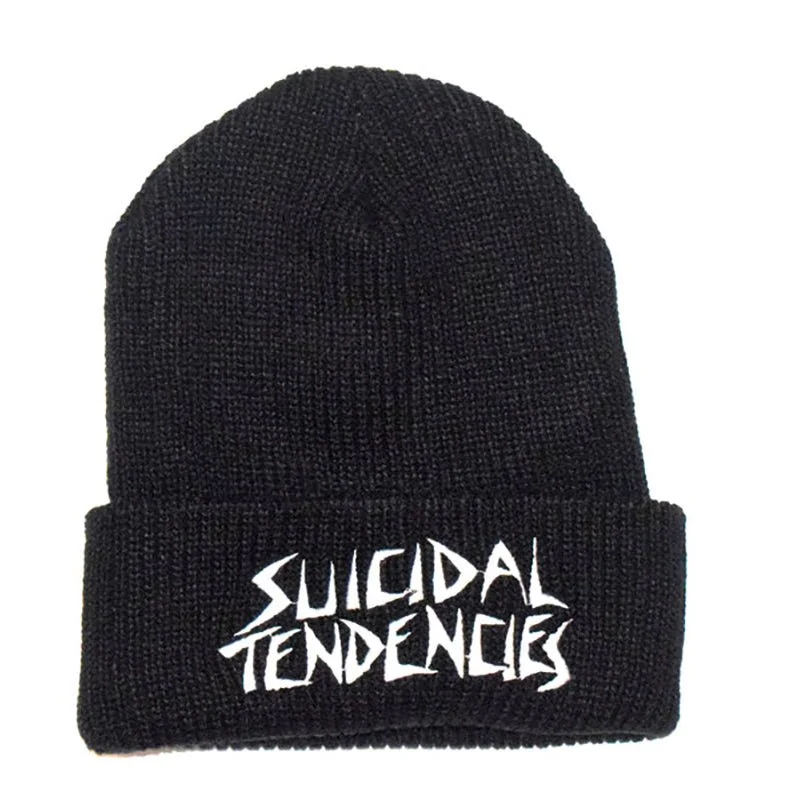 Breathable mesh cap for hot weather comfort -Dogtown Skateboards Suicidal Tendencies ST OG Black Beanie