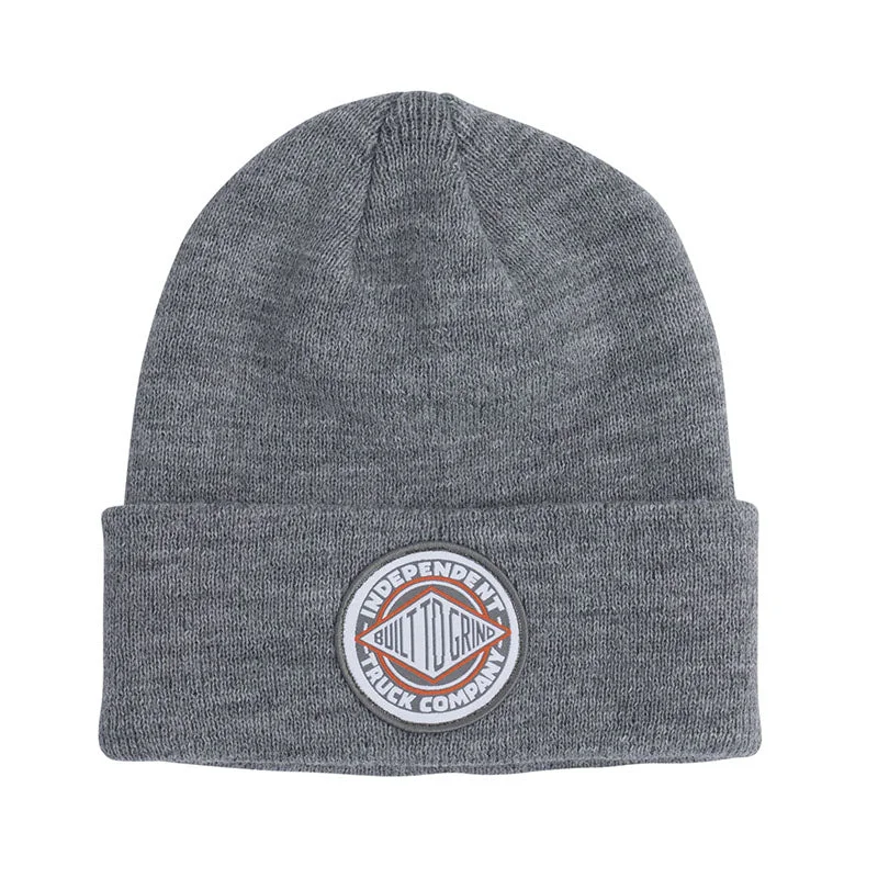 Embroidered cap with custom team initials -Independent Trucks BTG Summit Grey Long Shoreman Unisex Beanie