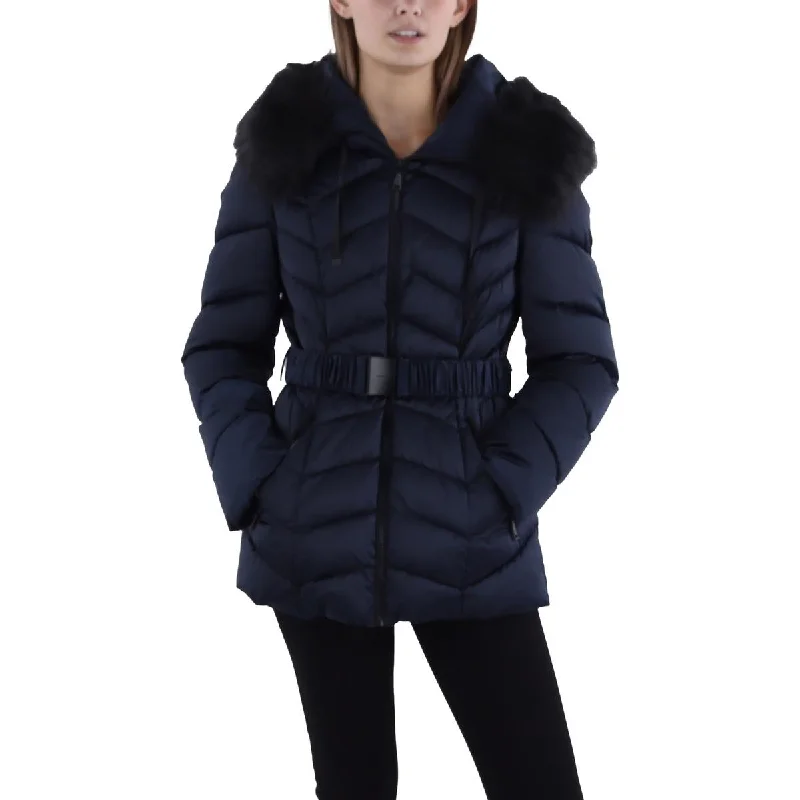 Windbreaker Jackets for Windy Days -Tahari Womens Insulated Belted Puffer Jacket