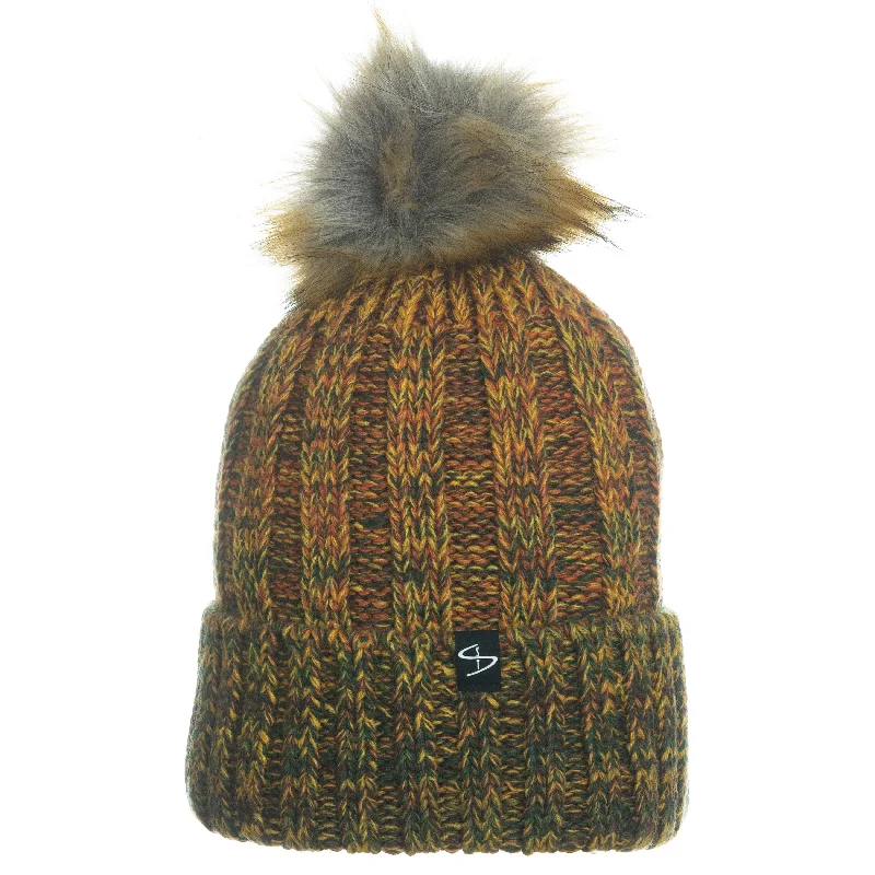 Camo snapback cap for bold woodland style -Kate Beanie in Russet