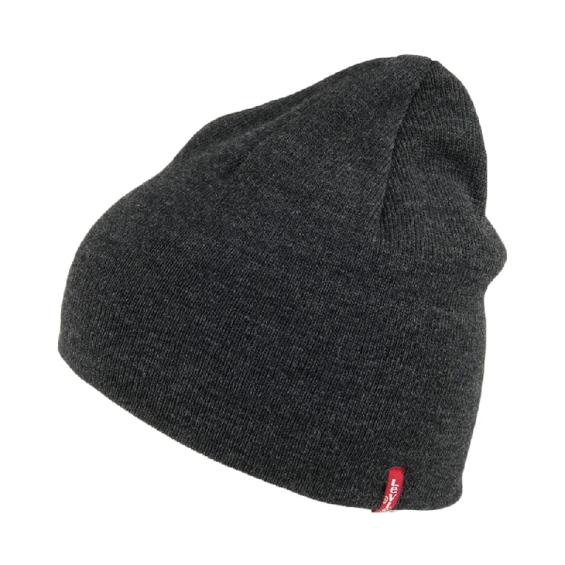 Team logo cap for loyal fan support -Levi's Hats Otis Beanie Hat - Charcoal