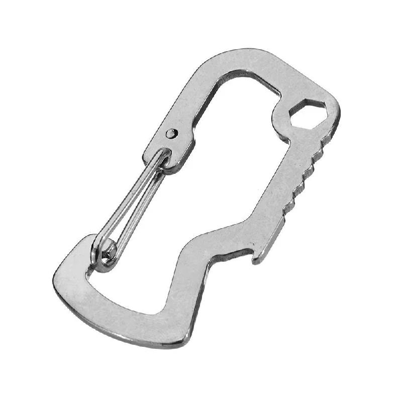 Mini Dresses for Semi-Formal Events -Mini Horned Shark D Shape Bottle Opener Lock Fast Hanging Stainless Steel Multifunctional EDC Tools