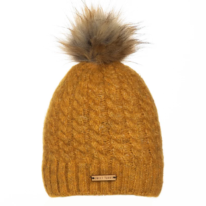 Cotton twill cap for durable daily use -Charlie Beanie in Gold