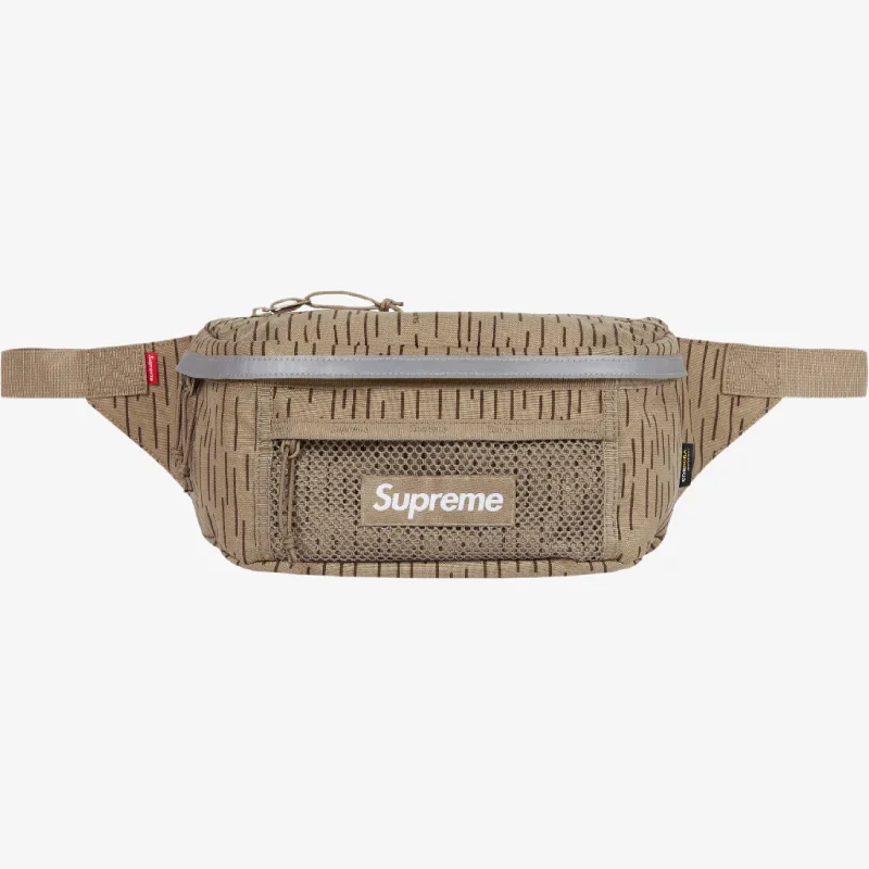 Sports cap with moisture-wicking fabric tech -Supreme Waist Bag Tan Raindrop (FW24)