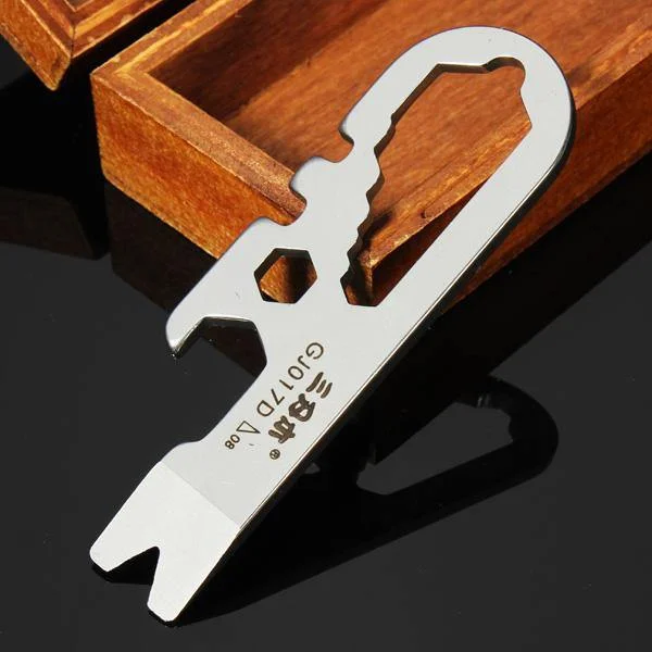 Mini Dresses for Sporting Events -Sanrenmu GJ017D Mini Multi Tools Kit Nail Puller Wrench Opener Keychain