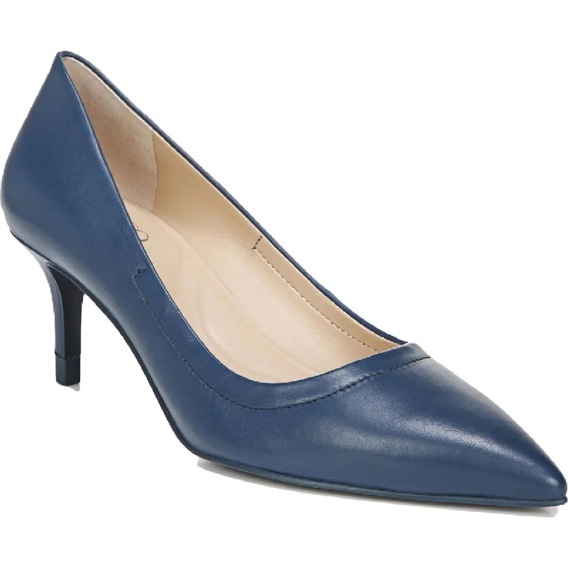 Ladies shoes with chunky heels feel trendy -Franco Sarto Womens Trolley Leather Stilleto Pumps