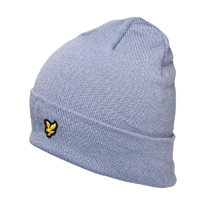 Designer cap for high-end brand appeal -Lyle & Scott Hats Basic Beanie Hat - Smoke Blue