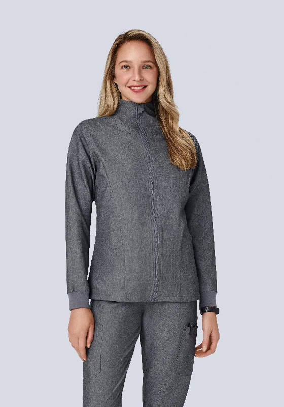 Reflective Jackets for Safety -Women's Modern Scrub Jacket Gray