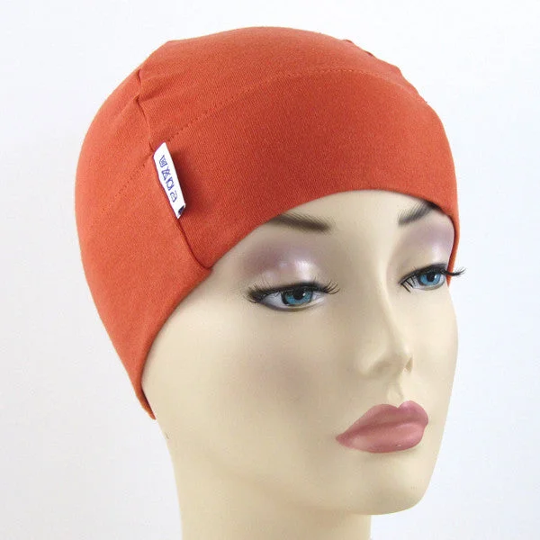 Sports team cap for game day support -Orange Plain Bold Beanies Hat