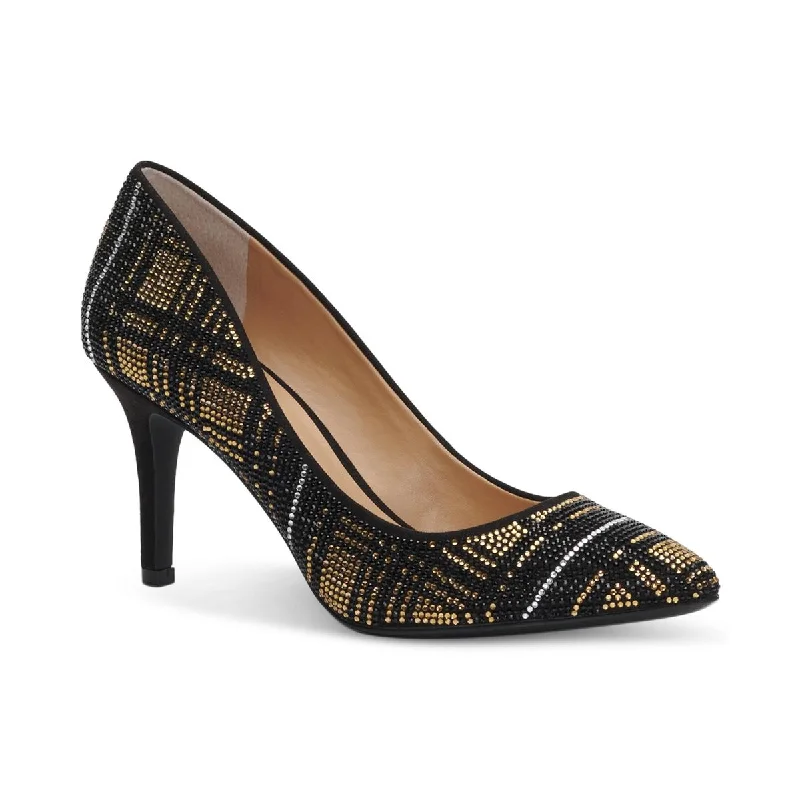 Ladies shoes featuring embroidery details stand out -INC Womens Zitah  Pumps