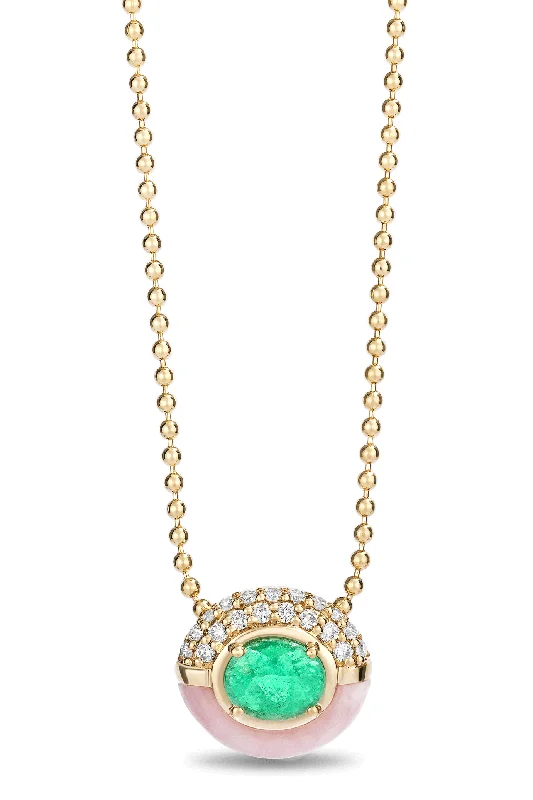 Lace Mini Dresses for Delicate Appeal -Tourmaline Sugar And Spice Mini Oval Pendant Necklace