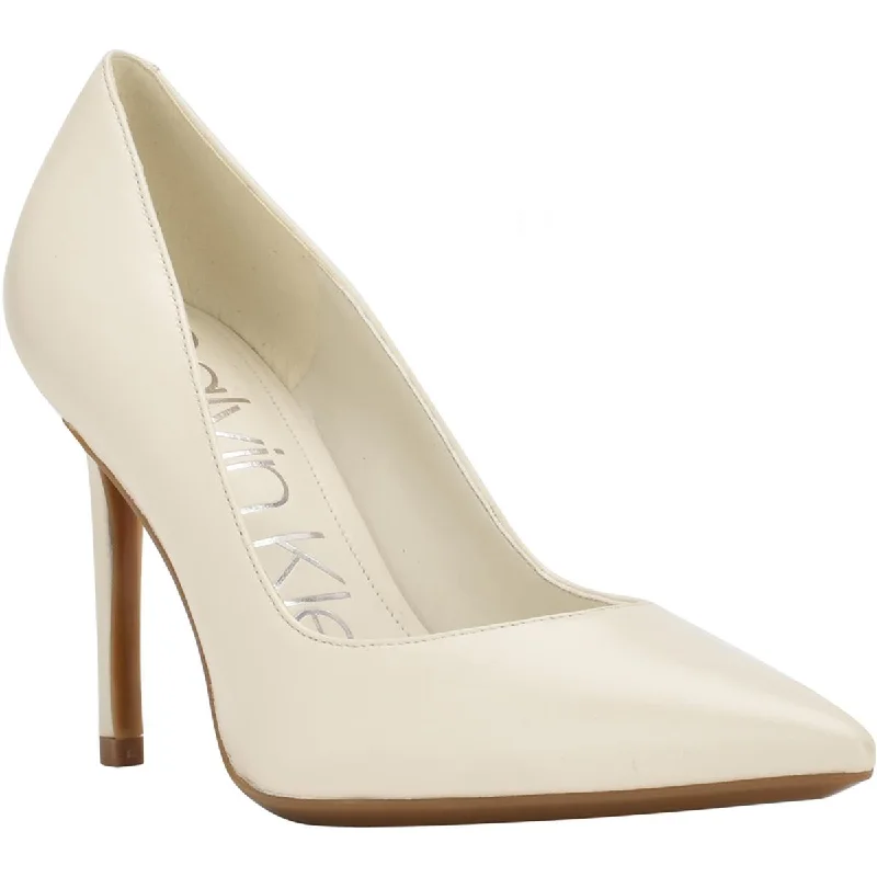 Ladies shoes featuring satin finishes feel smooth -Calvin Klein Womens Dove Padded Insole Stiletto Pumps