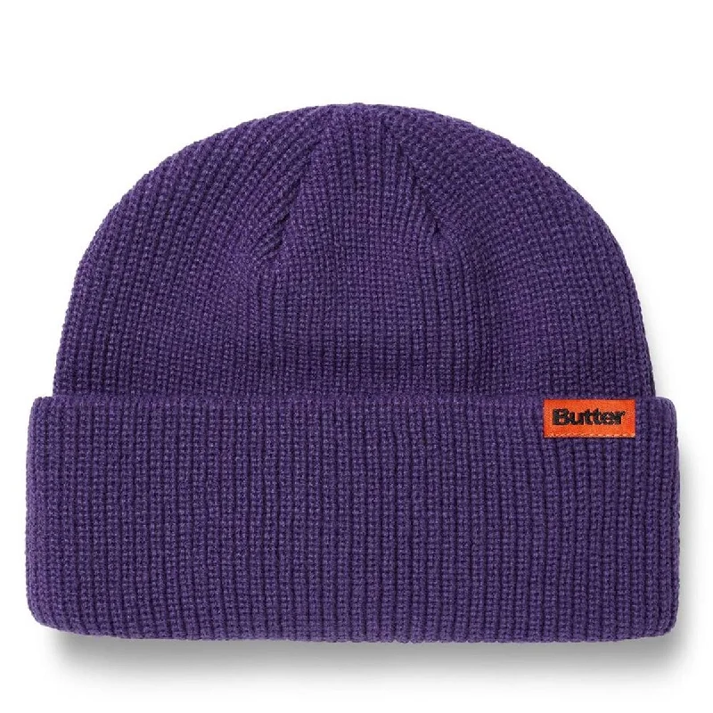 Minimal dad cap for understated charm -Butter Goods - Tall Wharfie Beanie Dusk