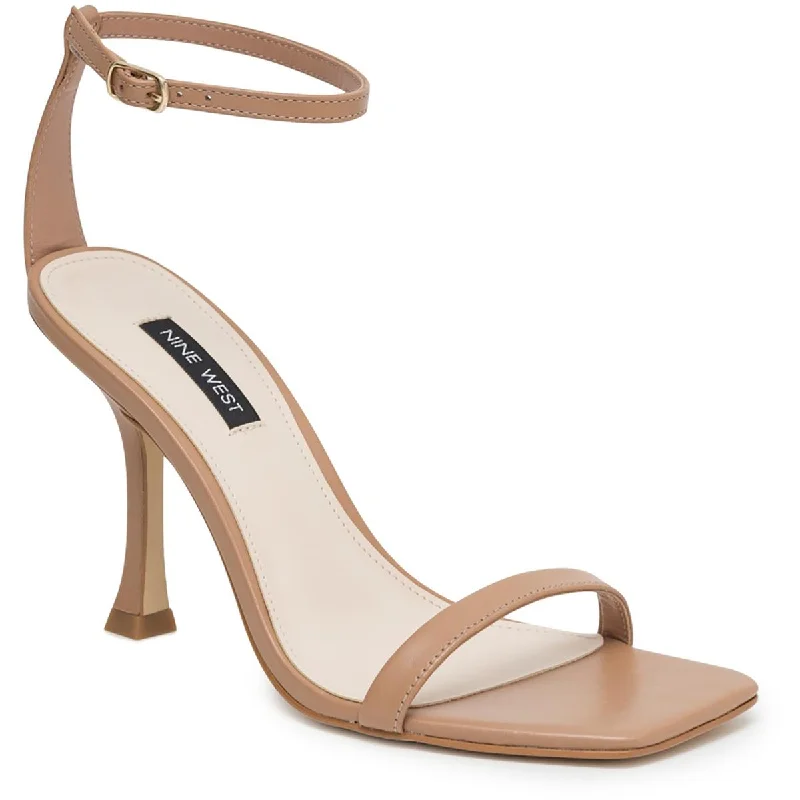 Ladies shoes featuring pearl accents look elegant -Nine West Womens WN Yess Leather Open Toe Pumps