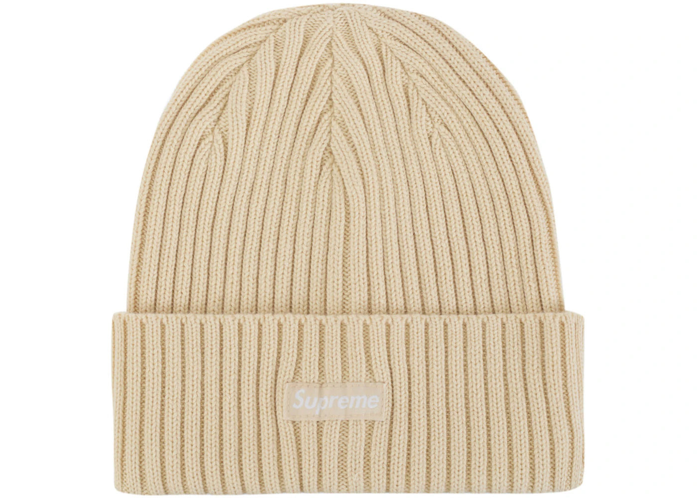 Sports team cap for game day support -Supreme Overdyed Beanie (SS24) Light Tan