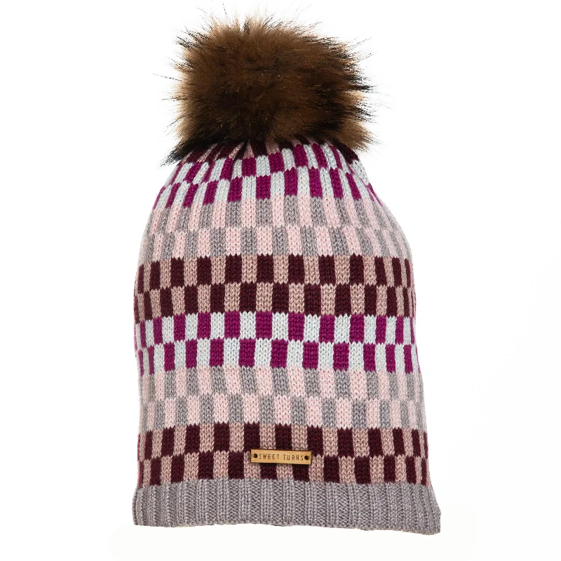 Fitted snapback cap for modern tight fit -Frankie Beanie in Pink