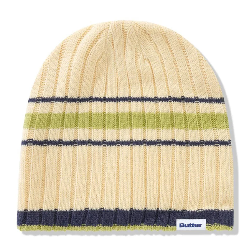 Wool blend cap for cozy fall fashion -Butter Goods - Bands Skull Beanie Cream