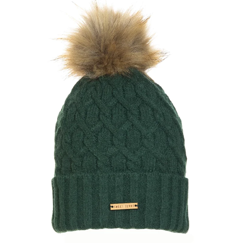 Denim snapback cap for casual cool edge -Annalise Beanie in Green