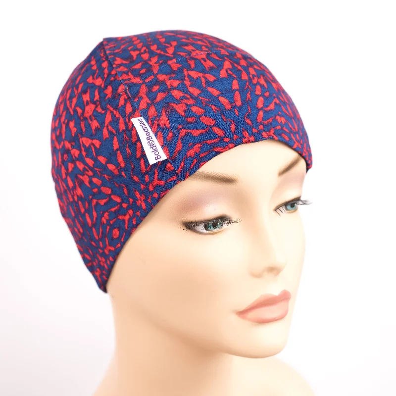 Soft cotton cap with breathable mesh back -Ladies Maggie Cancer Hair Loss Beanie Hat