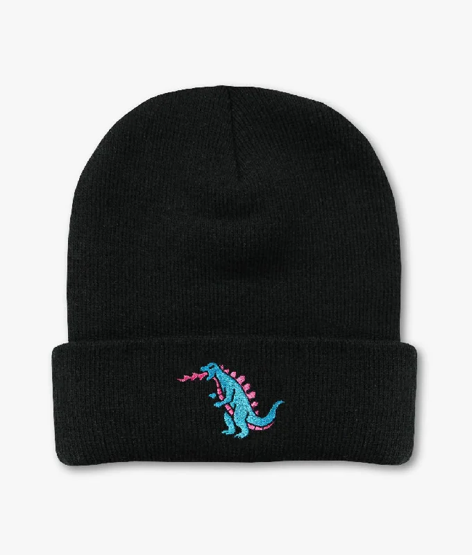 Retro baseball cap with classic team colors -Godzilla Kaiju Embroidered Womens Beanie