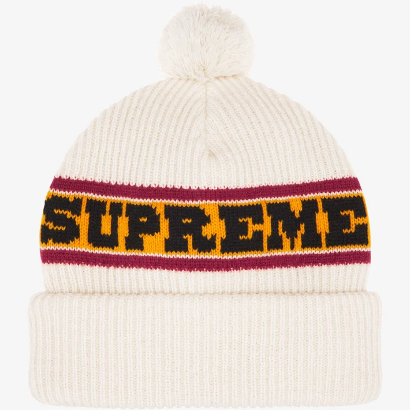 Lightweight sports cap for active workout days -Supreme Big Stripe Beanie Natural (FW24)