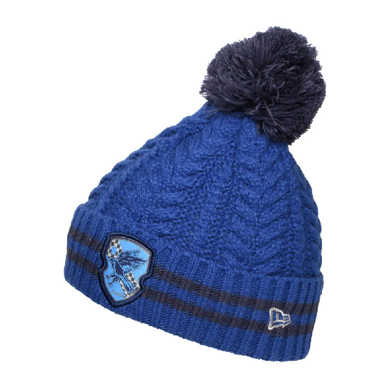 Camouflage dad cap for subtle outdoor blend -New Era Kids Ravenclaw Bobble Hat - Harry Potter - Blue