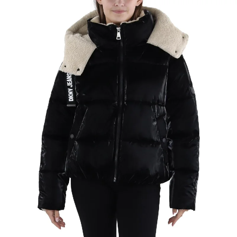 Valentine's Day Jackets for Romantic -DKNY Jeans Womens Faux Fur Lined Quilted Puffer Jacket