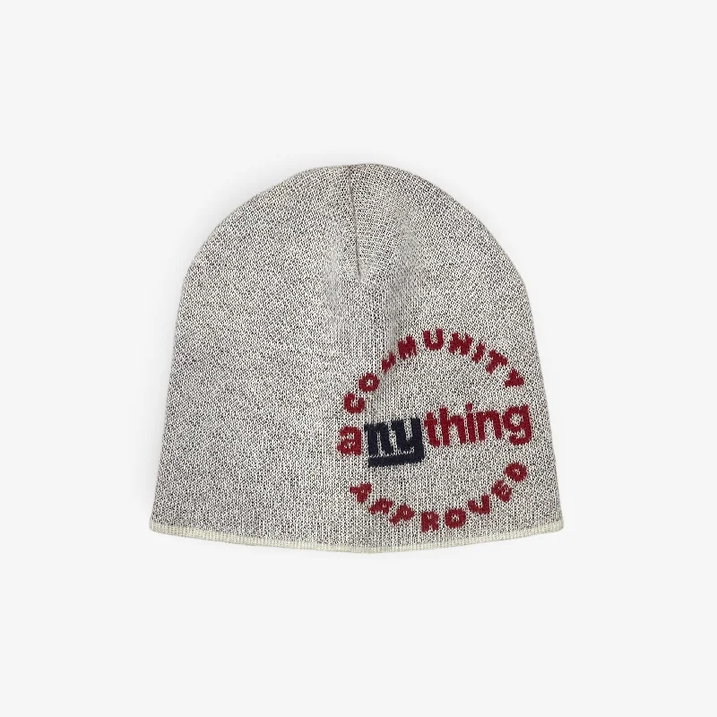 Washed cap with soft vintage feel -aNYthing 'Community Approved' Beanie Cream