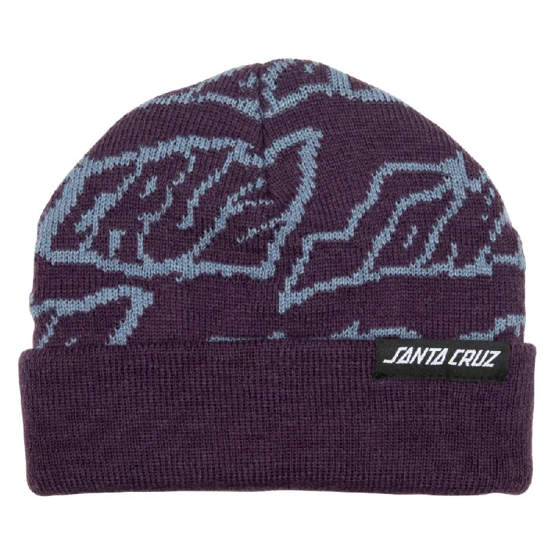 Camouflage cap with adjustable strap back -Creep Repeat Beanie (Blackcurrant)