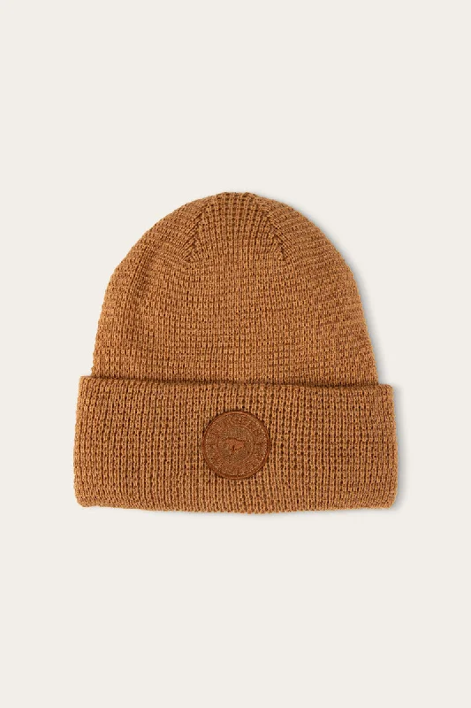 Durable canvas cap for rugged outdoor use -Echo Beanie - Tawny Brown