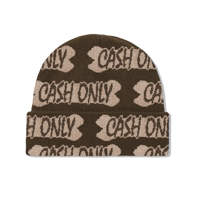 Wool trucker cap for warm stylish wear -Bone Beanie (Brown)