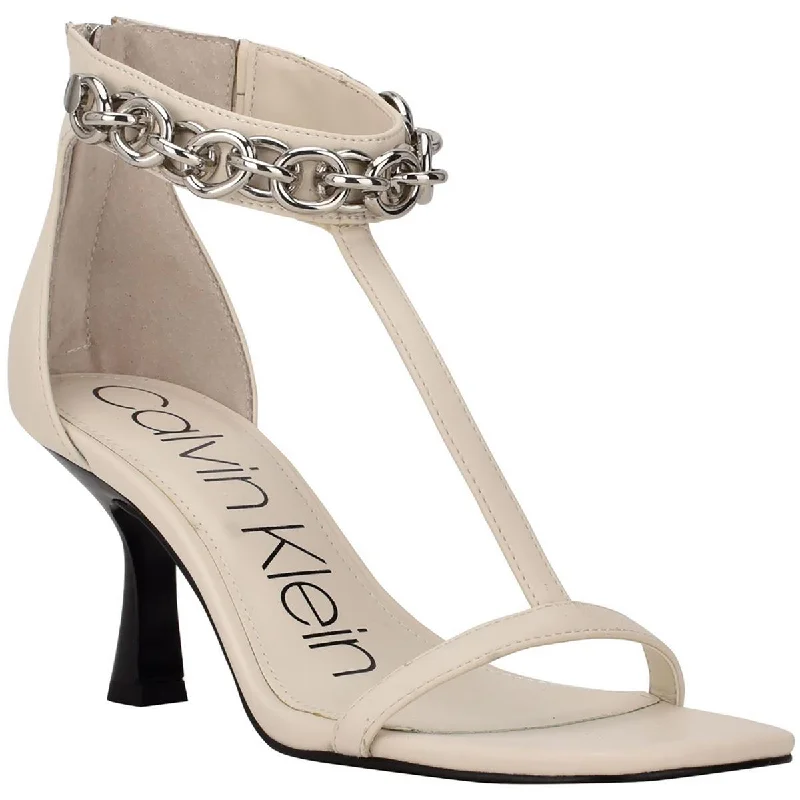 Ladies shoes with chunky heels feel trendy -Calvin Klein Womens Nova Adjustable Pumps Ankle Strap