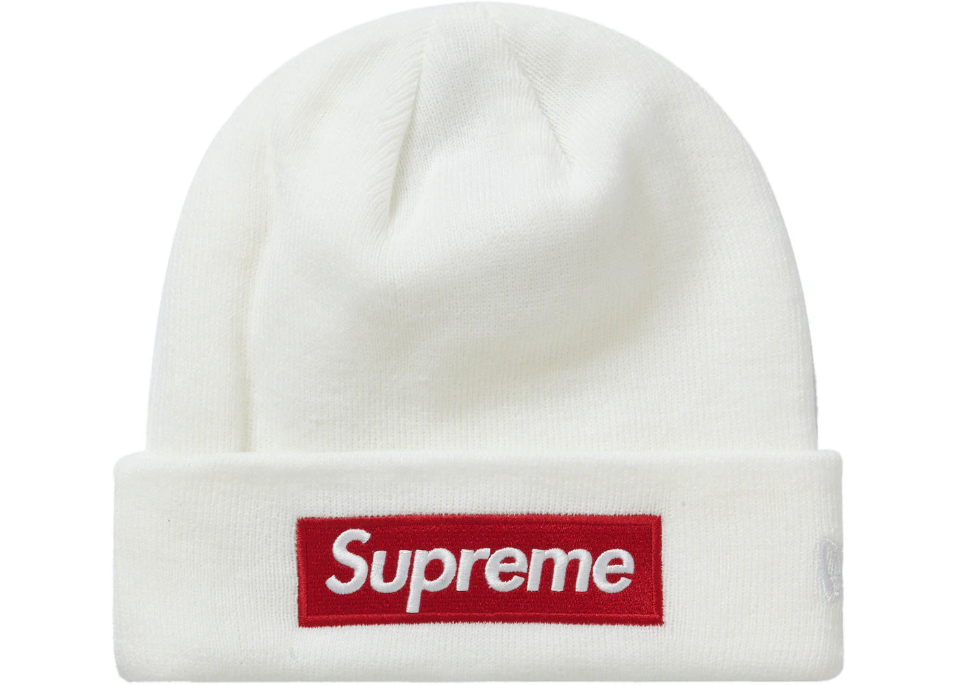 Bold graphic cap for standout fashion flair -Supreme New Era Box Logo Beanie (FW21) White