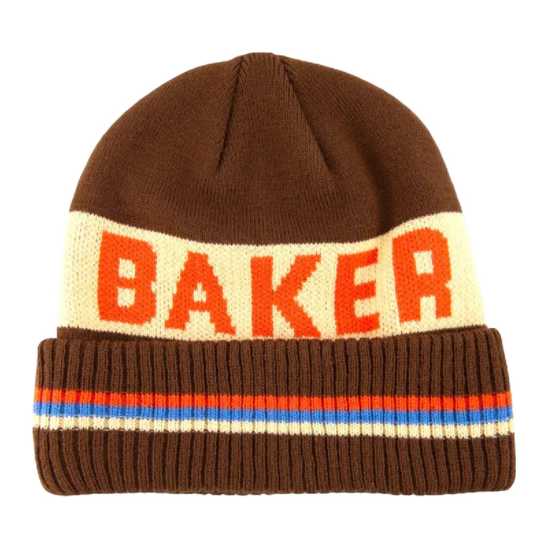 Classic cap with curved bill silhouette -Baker - Olympian Beanie Dark Brown