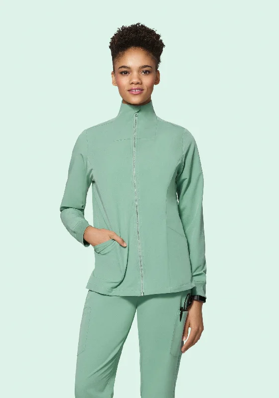 Sustainable Jackets for Eco-Friendly -Women's Modern Scrub Jacket Jade