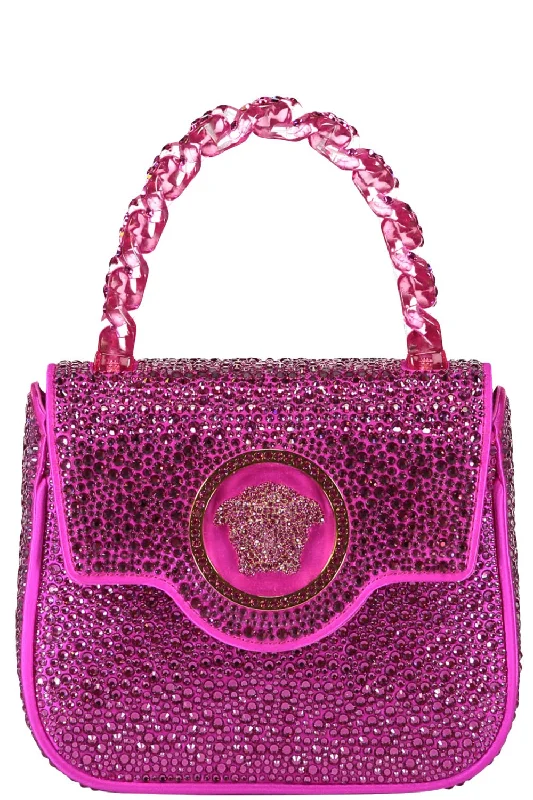 Wool Mini Dresses for Warmth Needed -La Medusa Mini Bag - Fuchsia