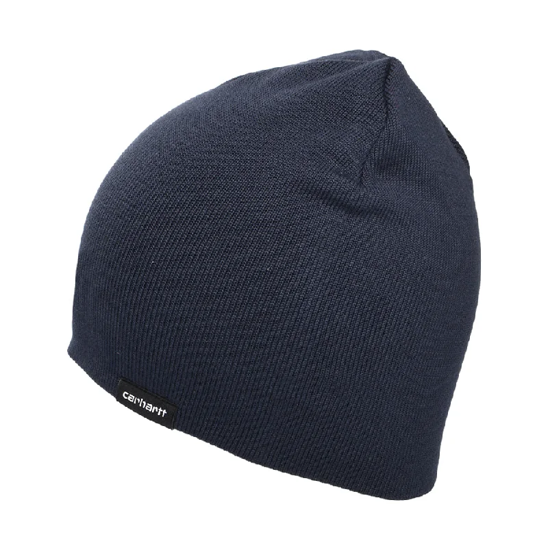 Adjustable snapback cap for easy fit tweaks -Carhartt WIP Hats Scripter Beanie Hat - Navy Blue