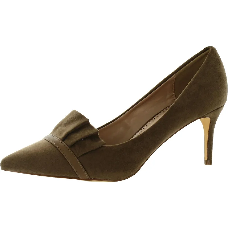 Ladies shoes featuring metallic shades shine bright -Journee Collection Womens Pointed Toe Ruffled Pumps