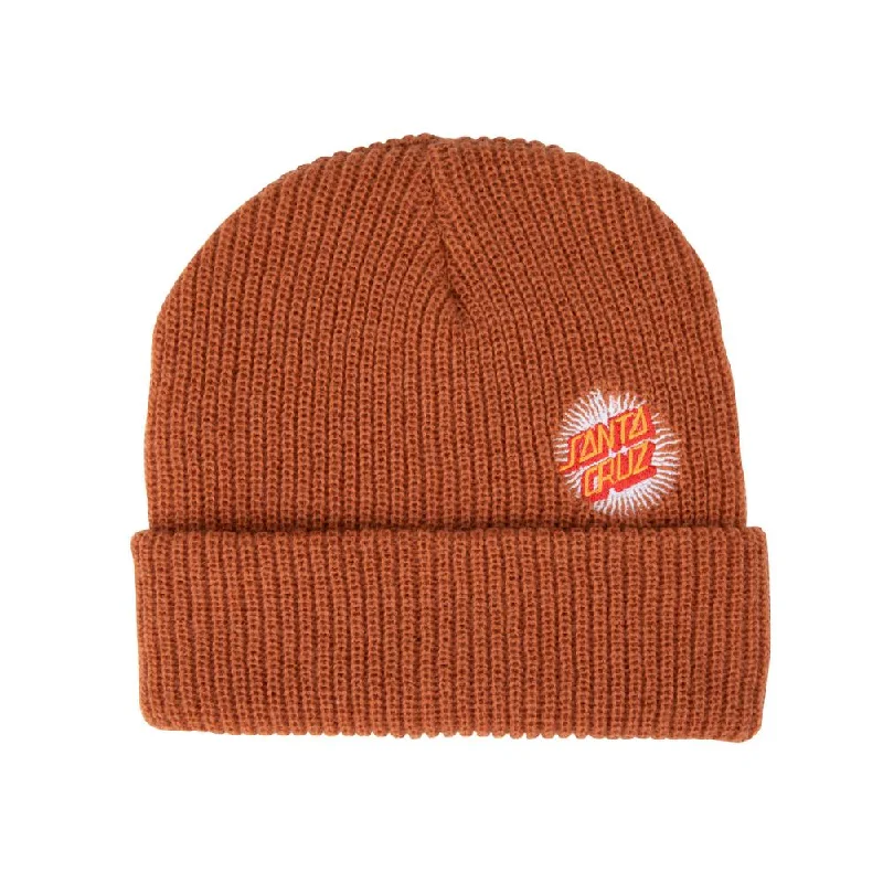 Washed denim cap for broken-in softness -Daylight Dot Beanie (Copper)