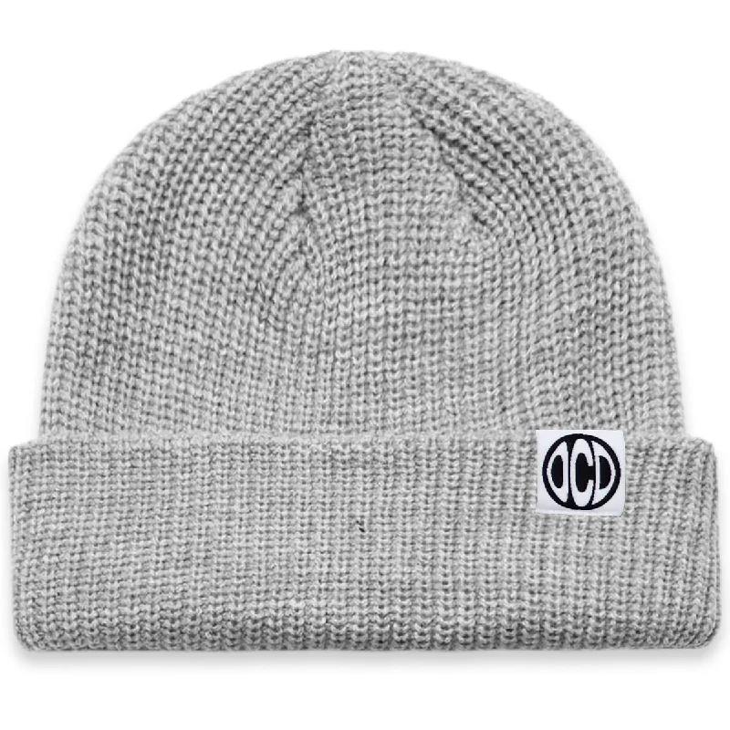 Durable canvas cap for rugged outdoor use -OCD - Mono Beanie Grey Marle