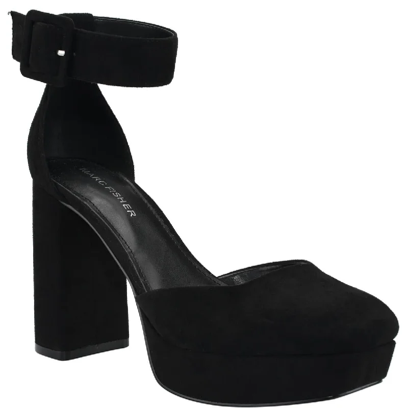 Ladies shoes with adjustable straps fit perfectly -Marc Fisher Womens NAINA2 Faux Suede Pumps