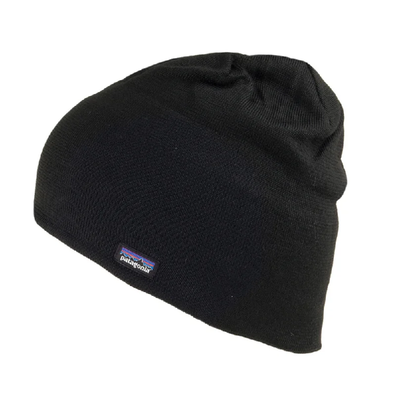 Adjustable cap with sturdy velcro closure -Patagonia Hats Recycled Beanie Hat - Black