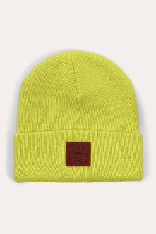 Embroidered cap with personalized name design -Bolt Beanie - High Vis