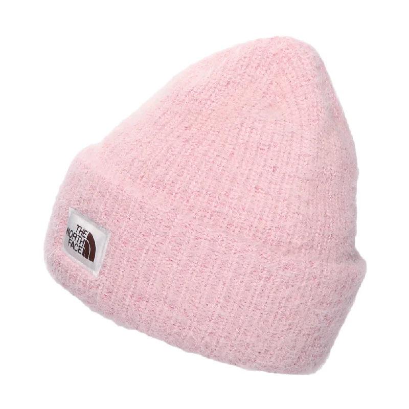 Canvas trucker cap for tough outdoor wear -The North Face Hats Salty Bae Recycled Beanie Hat - Dusky Pink