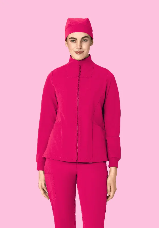 Mother's Day Jackets for Gift -Women's Modern Scrub Jacket Raspberry