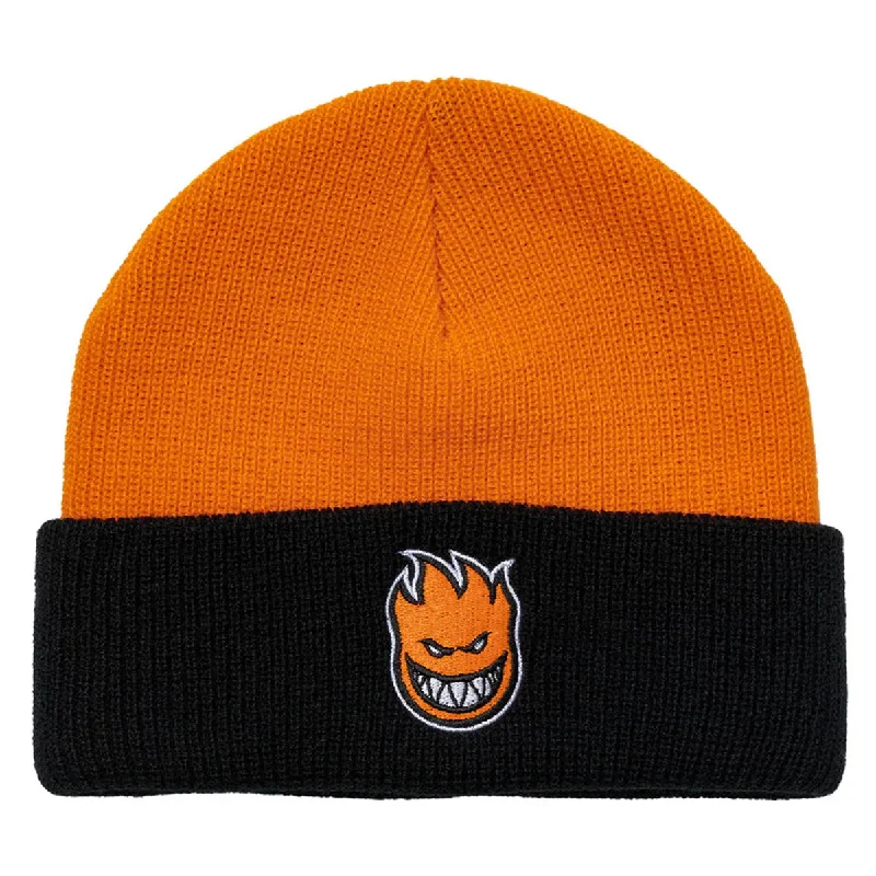 Mesh dad cap for ventilated hot days -Spitfire - Bighead Fill Cuff Beanie Black/Orange