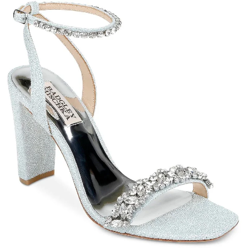 Ladies shoes for outdoor adventures stay sturdy -Badgley Mischka Womens Tasmine Embellished Ankle Strap Pumps