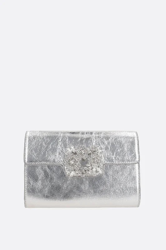 Off Shoulder Mini Dresses for Sexy Look -Efflorescence mini clutch in laminated nappa