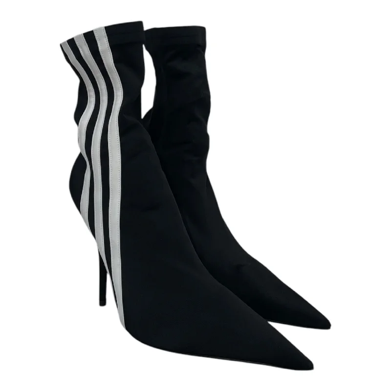 Ladies shoes with slip-on designs save time -BALENCIAGA/adidas/Heels/EU 36/Stripe/Nylon/BLK/PUMPS