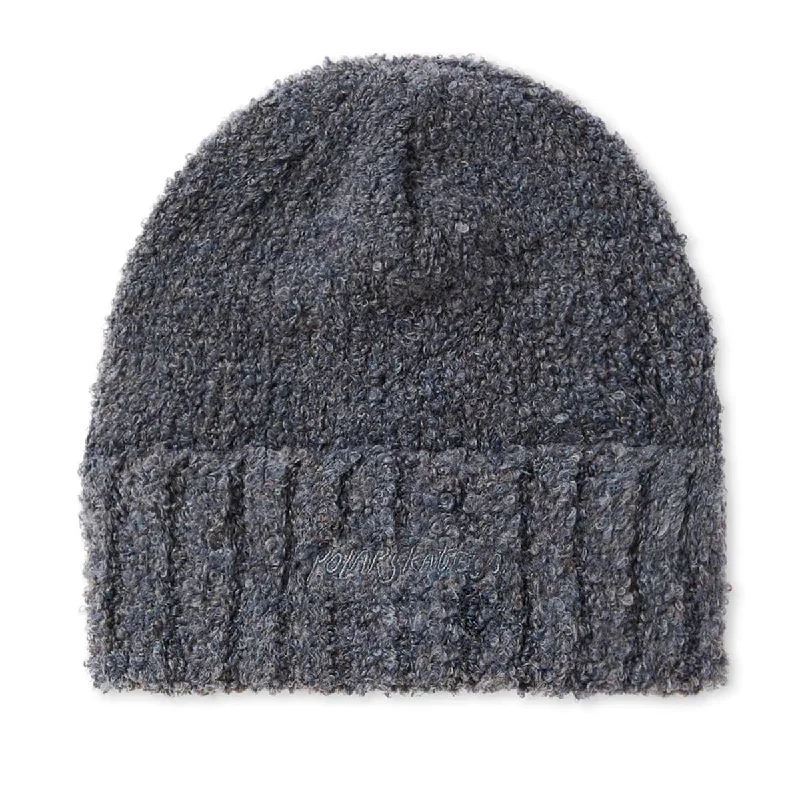 Black mesh cap for breathable summer wear -Polar - Fluff Beanie Grey/Blue